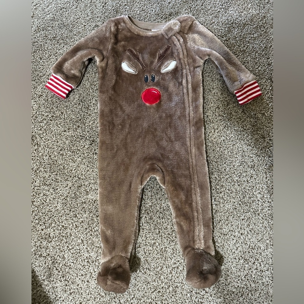 Rudolph footie sleeper